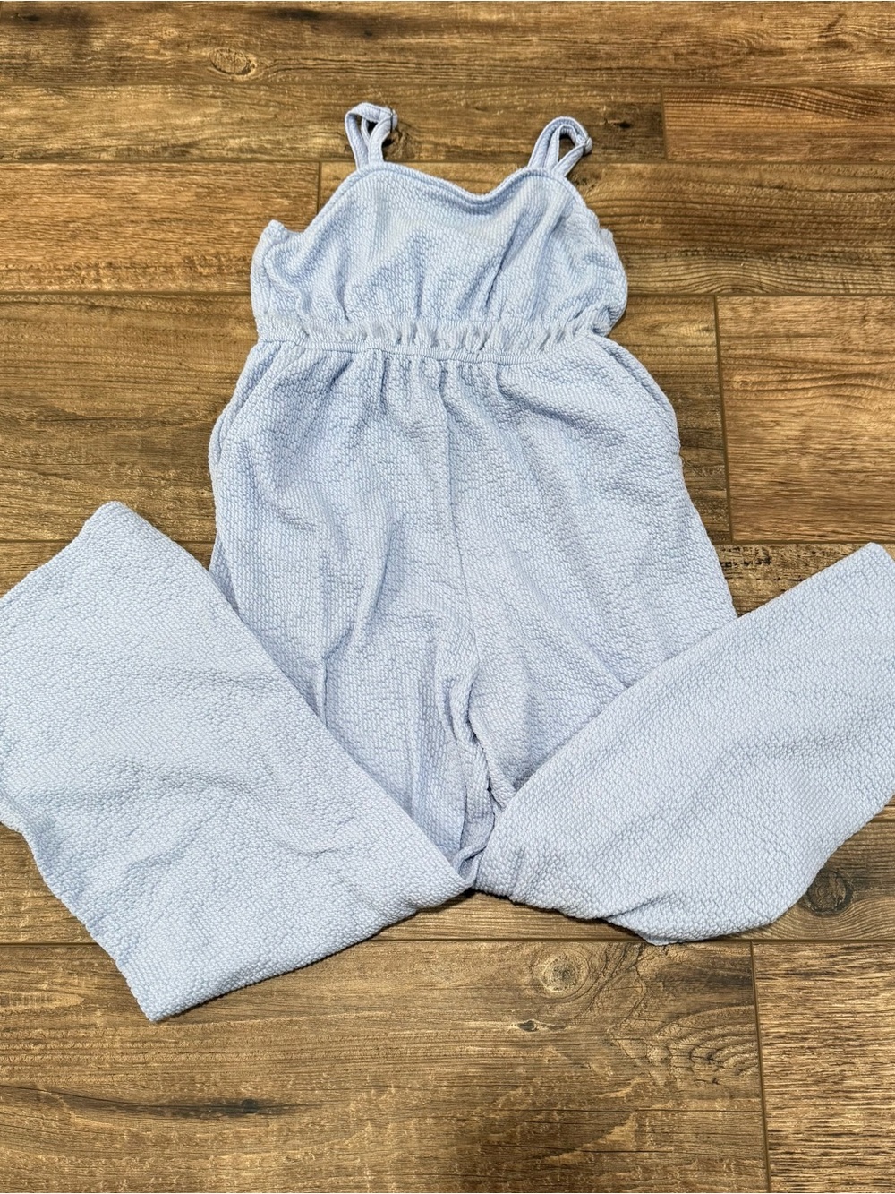 abercrombie kids Light Blue Terry Knit Jumpsuit Romper